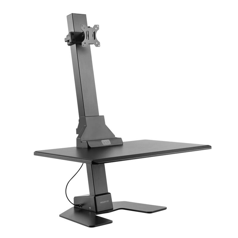 Mount-It! Standing Desk Sit-Stand Desk Converter Motorized Tabletop Sit Stand Desk with Monitor Mount -
