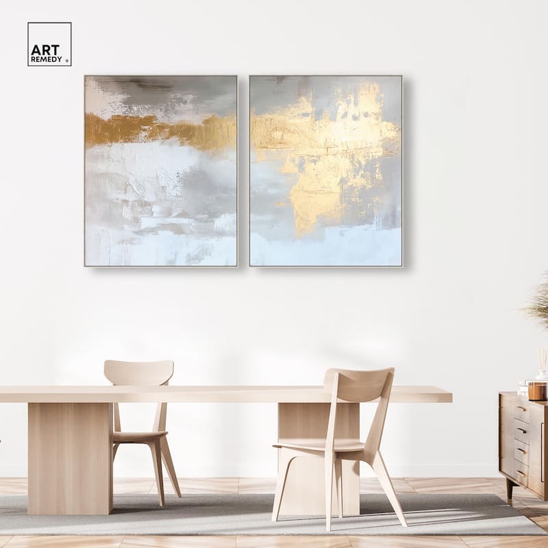 Golden Glaze I Canvas Set of 2 by Art Remedy