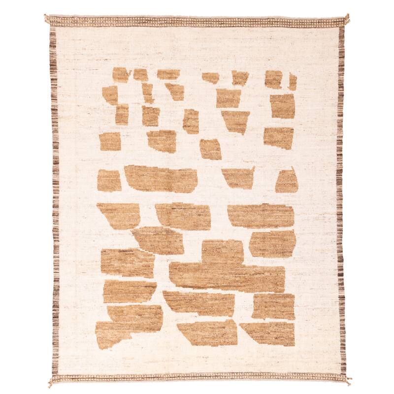 ECARPETGALLERY Hand-knotted Pak Finest Marrakesh Cream Wool Rug - 8'2 x 10'0