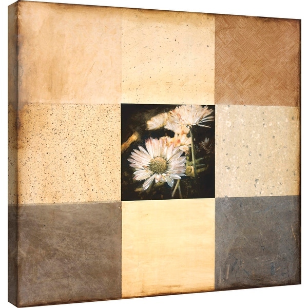 PTM Images 9-100876 PTM Canvas Collection 12" x 12" - "Shades of Happiness I" Giclee Flowers Art Print on Canvas