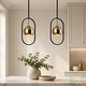 preview thumbnail 1 of 7, Modern Black Gold 1-Light Metal Pendant Lights Farmhouse Kitchen Island Light for Dining Room