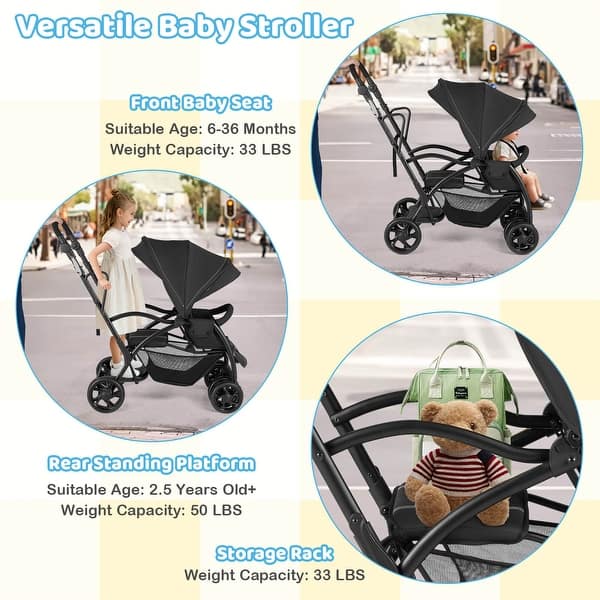 double stroller with infant seat attachment UPPAbaby Vista V3 Double Stroller with RumbleSeat V3 Bundle