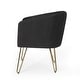 preview thumbnail 13 of 31, Grelton Modern Glam Velvet Club Chair with Hairpin Legs by Christopher Knight Home - 27.50" L x 24.50" W x 31.00" H