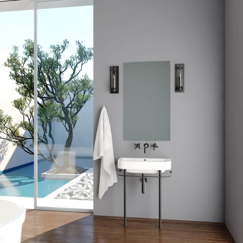Bari 1 Light Contemporary Wall Sconce with Clear Cylinder Glass