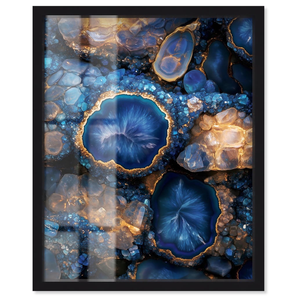 Oceanic Gold Sparkle Shadowbox by Art Remedy