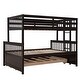 preview thumbnail 14 of 13, Twin-Over-Full Bunk Bed with Twin size Trundle with Drawers for Bedroom