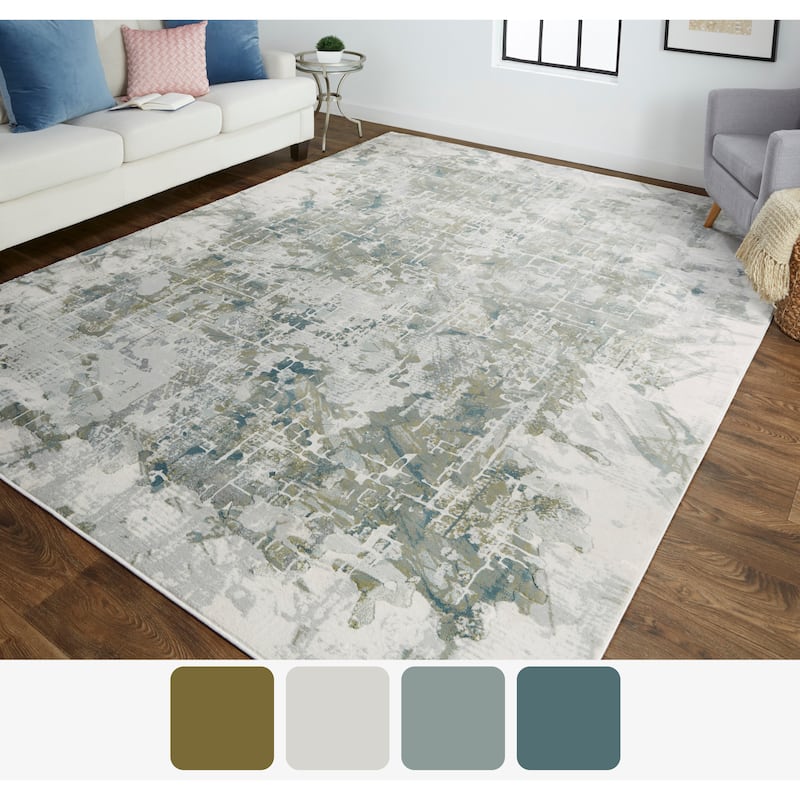 Grand Bazaar Halton Machine Made Abstract Transitional Area Rug