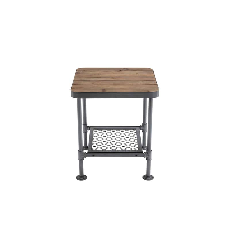 Boraam Newport Grey and Natural End Table
