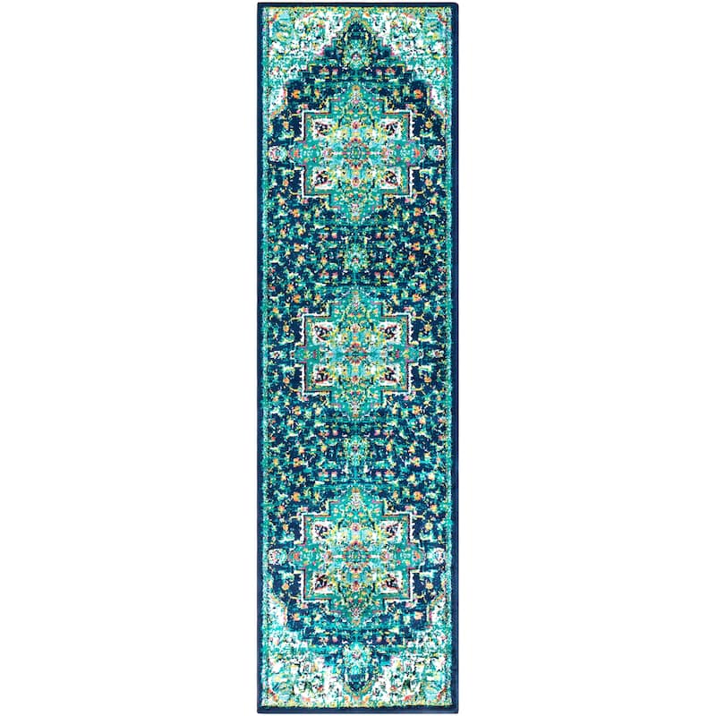 Livabliss Padma Traditional Teal Area Rug
