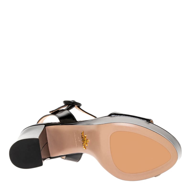 Prada Saffiano Leather Platform Sandals