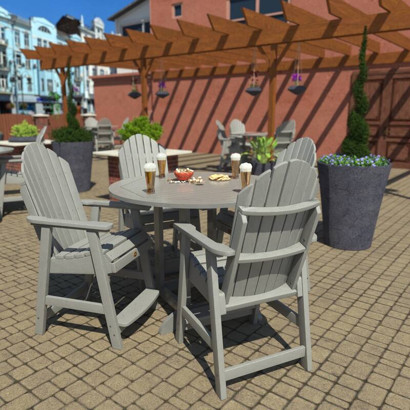 Highwood Commercial Grade 5-Piece Muskoka Adirondack 48" Counter Height Dining Set