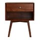 preview thumbnail 42 of 51, Middlebrook Mid-Century Solid Wood 1-Drawer, 1 Shelf Nightstand