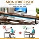 preview thumbnail 7 of 32, L Shaped Desk with Monitor Shelf, Reversible Corner Computer Desk for Office Home 69"