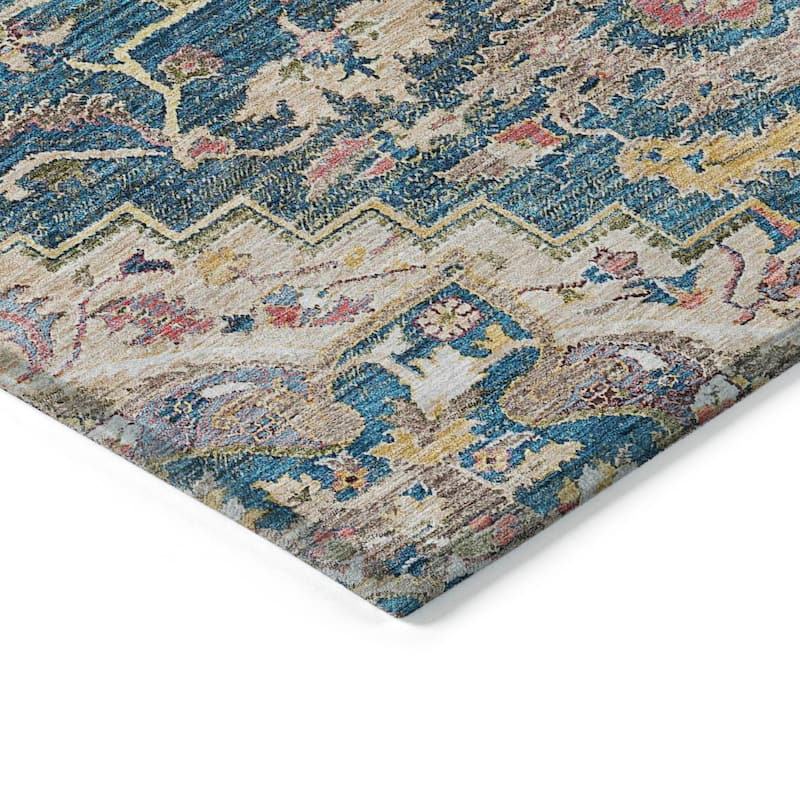Machine Washable Indoor/ Outdoor Chantille Traditional Boho Rug