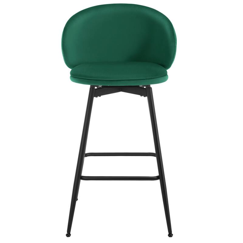 26"/30" Velvet Upholstered Swivel Counter/Bar Stools Set of 2/3
