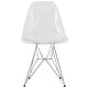 preview thumbnail 5 of 9, Cresco Ergonomic Modern Shell Seat Dining Chair with Chrome Eiffel Base and Curved Back Accent Side Chair (Set of 4)