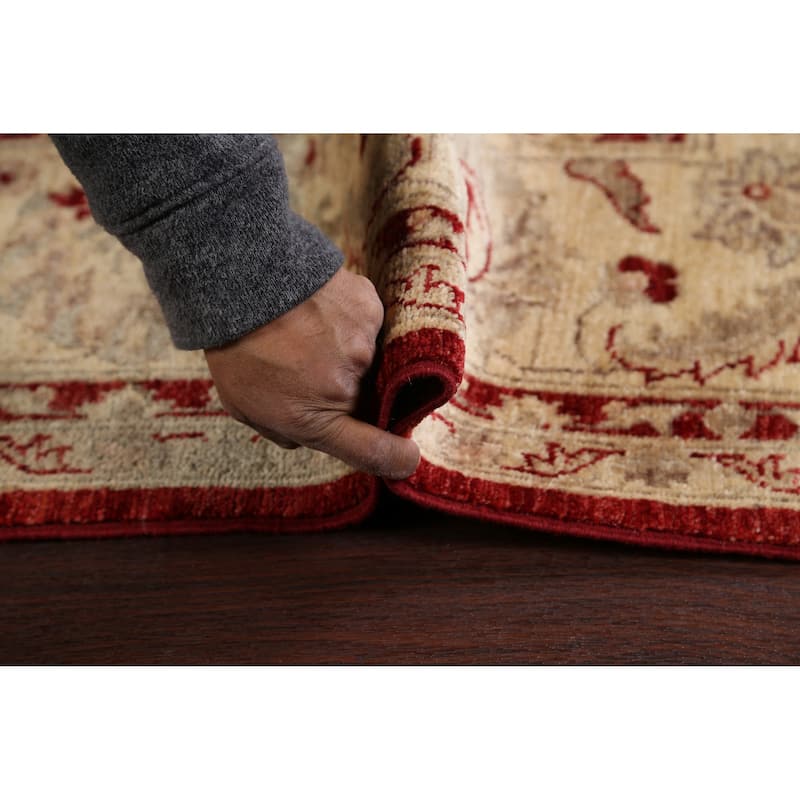Traditional Floral Peshawar Oriental Wool Area Rug Hand-knotted Carpet - 8'0" x 9'10"