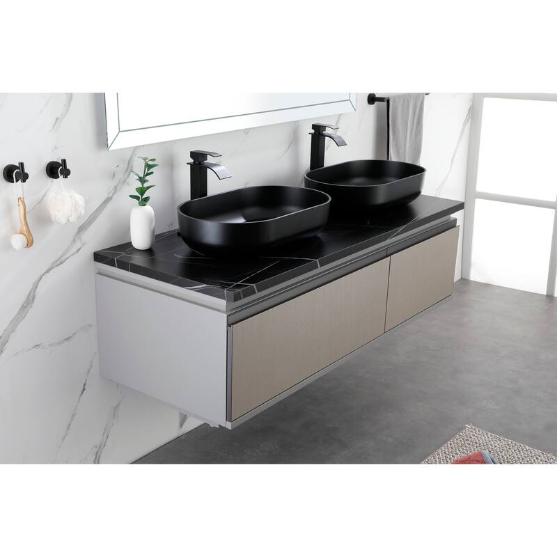 Eco-Friendly 24-Inch Acrylic Rectangular Vessel Sink, Durable and Hygienic, for Modern Bathroom Design - 24in L