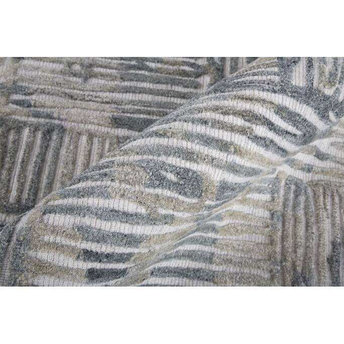 Xukol Distressed Abstract Modern Woven Durable Area Rug By HomeRoots - 4' x 6'