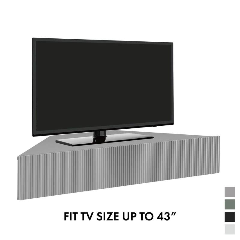 Furniture of America Sukhumi Transitional 47-inch 3-Shelf Wall-Mounted Corner TV Console