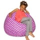 preview thumbnail 108 of 193, Kids Bean Bag Chair, Big Comfy Chair - Machine Washable Cover 38 Inch Large - Pattern Chevron Purple and White