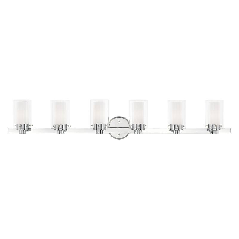 Livex Lighting 6-Light Polished Chrome Bath Vanity, 15456-05 - 47.5" W 8.75" H 6" EXT
