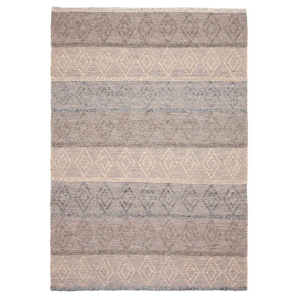 ECARPETGALLERY Braid weave Sienna Brown Wool Rug - 6'0 x 8'8