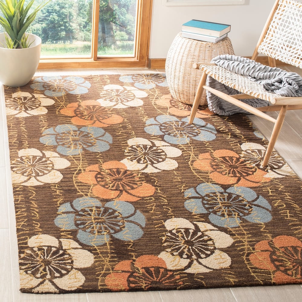 SAFAVIEH Handmade Blossom Gennadij Modern Floral Wool Rug