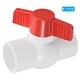 preview thumbnail 3 of 3, 1" UPVC Ball Valve Compact T-Handle Valve for Irrigation, 3 Pack White