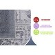 preview thumbnail 7 of 5, LOOM & LUXE Collection Silver/Oriental Non-Shedding Area Rug