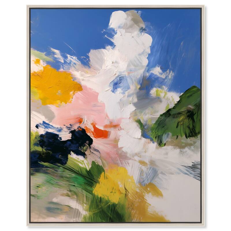 Clouds and Color II Canvas by Art Remedy - Silver - 16" x 20"