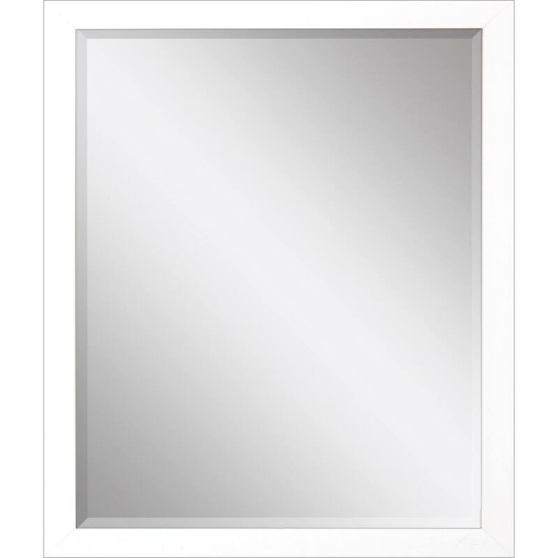 HomeRoots 31" White Framed Accent Mirror - 25.00 in. x 31.00 in. x 2.00 in.