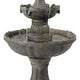 preview thumbnail 5 of 5, 2 Tier Pineapple Solar Outdoor Water Fountain with Battery 33" Feature