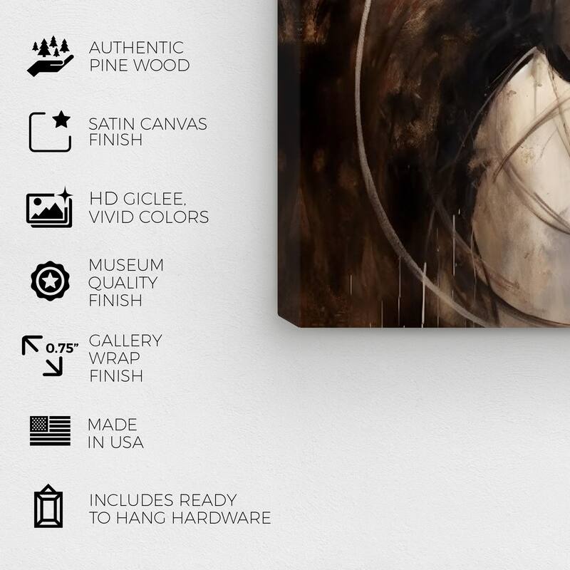 Wynwood Studio Canvas Animals Sweet Equine Lovers Brown and Dark Brown Rustic Wall Art Canvas Print