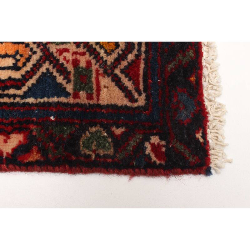 ECARPETGALLERY Hand-knotted Andelz Red Wool Rug - 3'3 x 9'9