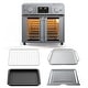preview thumbnail 6 of 10, 26QT Large Capacity French Double-Door Air Fryer Convection Toaster Oven, 1700W, 14 Preset Menus, 7-in-1 Multi-Function