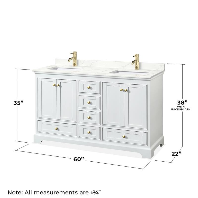 Wyndham Collection WCS202060D-QTZ-UNSMXX Deborah 60" Free Standing