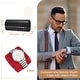 preview thumbnail 11 of 15, Watch Travel Case for Men Crocodile Pattern Leather Watch Roll Travel Case Portable Watch Storage Box Black - 3 Slots