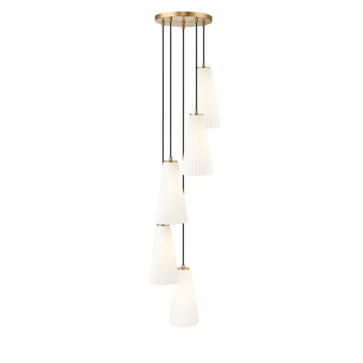 Z-Lite 3043P7-5R Farrell 5 Light 12" Wide Chandelier