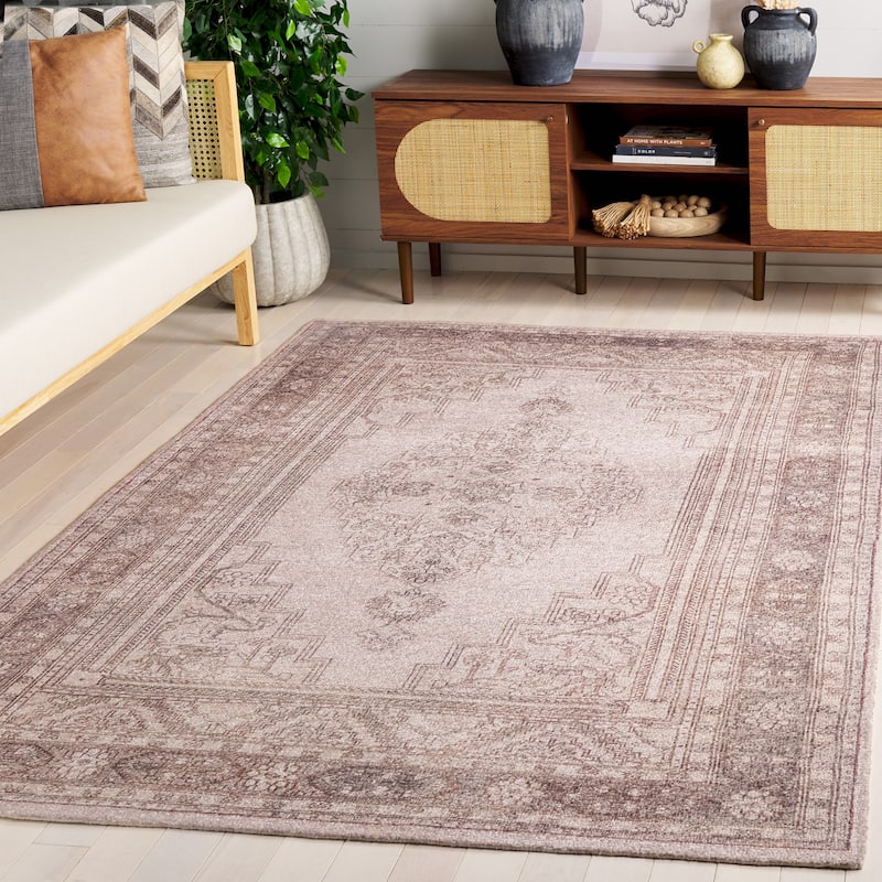 SAFAVIEH Handmade Classic Romola Vintage Shabby Chic Rug - 8' x 10' - Grey/Beige