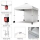 preview thumbnail 2 of 5, 10x10 Pop Up Canopy Tent with 1 Removable Sidewall, with Wheeled Bag and 4 Weight Bags for Patio, Party, Events, Camping-White