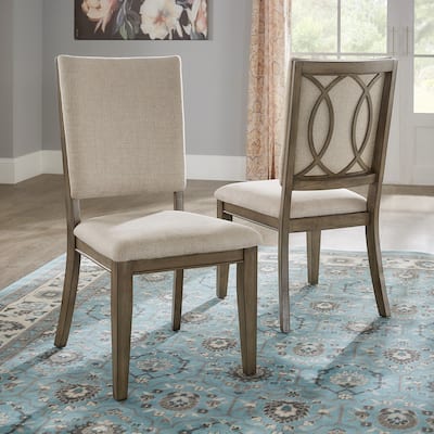 Fiona Antique Beige Fabric Dining Chairs (Set of 2) by iNSPIRE Q Classic