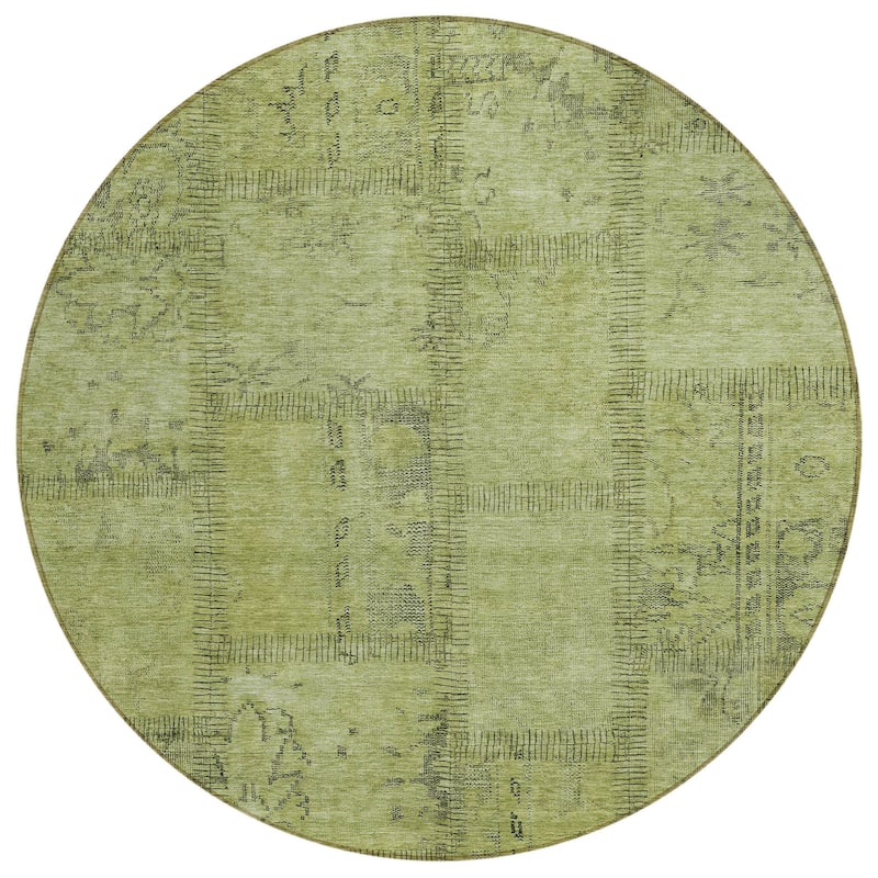 HomeRoots Patchwork Transitional Rectangle Outdoor Rug