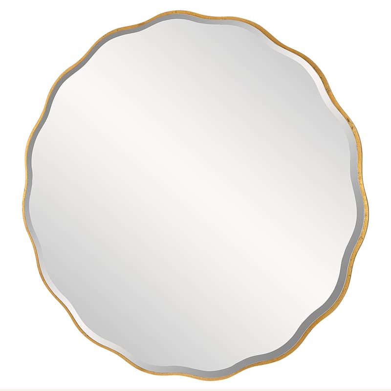 Uttermost Aneta Large Gold Round Mirror - 60"W x 60"H x 0.67"D