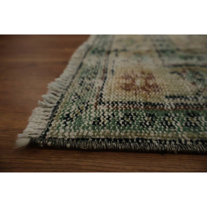 Hand Knotted Oriental 100% Wool Carpet Transitional Floral Beige & Ivories Anatolian Area Rug - 8' 9'' X 5' 8''