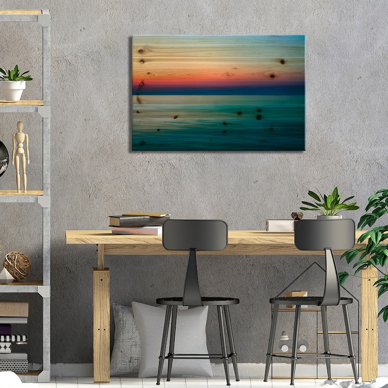 Quiet Waters I Print On Wood by John Rehner - Multi-Color