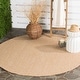 preview thumbnail 65 of 191, SAFAVIEH Courtyard Carolann Indoor/ Outdoor Waterproof Patio Backyard Rug 4' Round - Natural/Cream