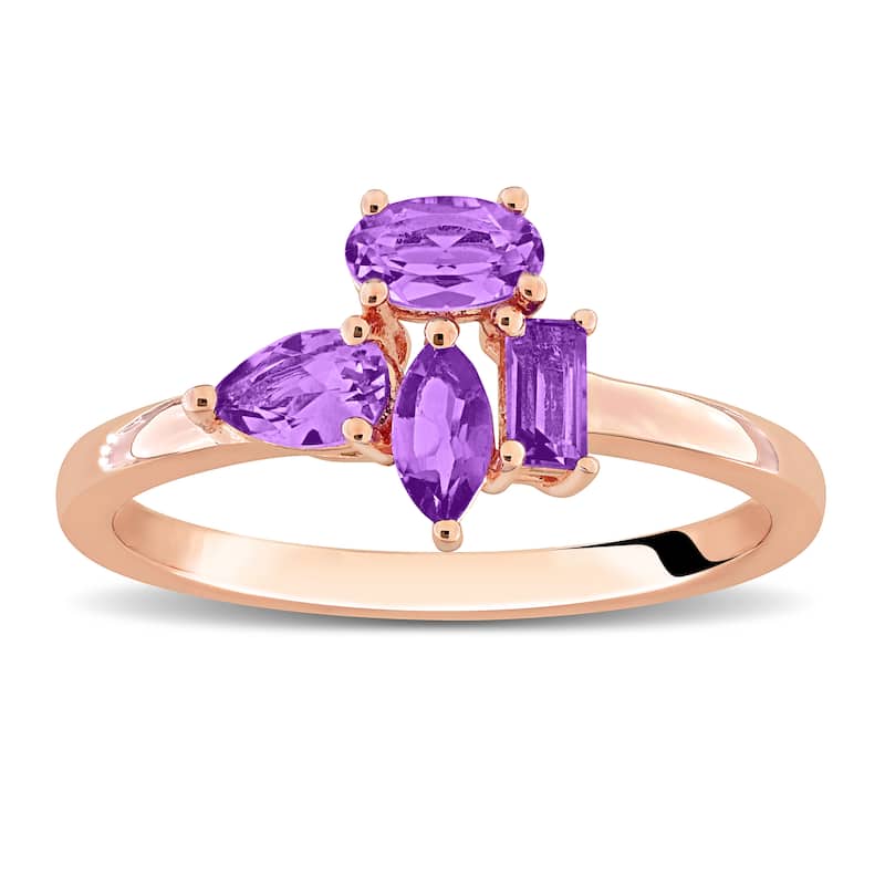 Miadora Multi-Gem Cluster Ring Sterling Silver