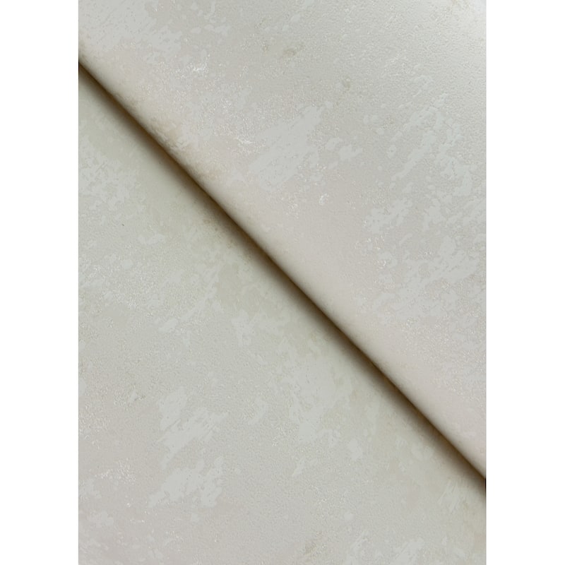 A-Street Prints Haliya White Metallic Plaster Wallpaper