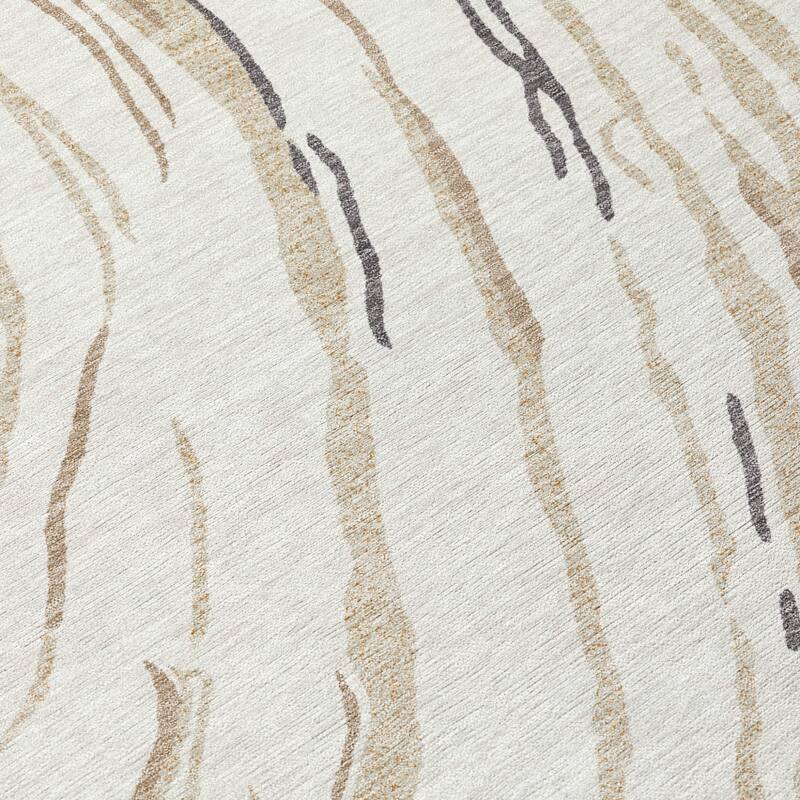 HomeRoots Abstract Transitional Rectangle Outdoor Rug